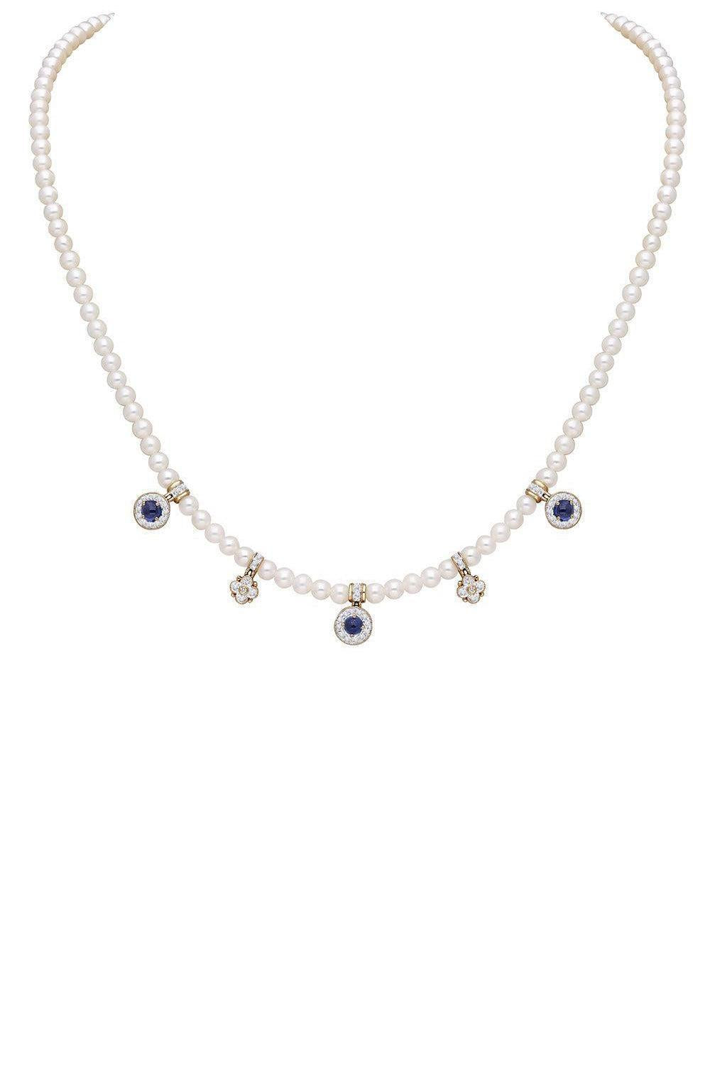 Blue Sapphire Pearl Kyoto Necklace