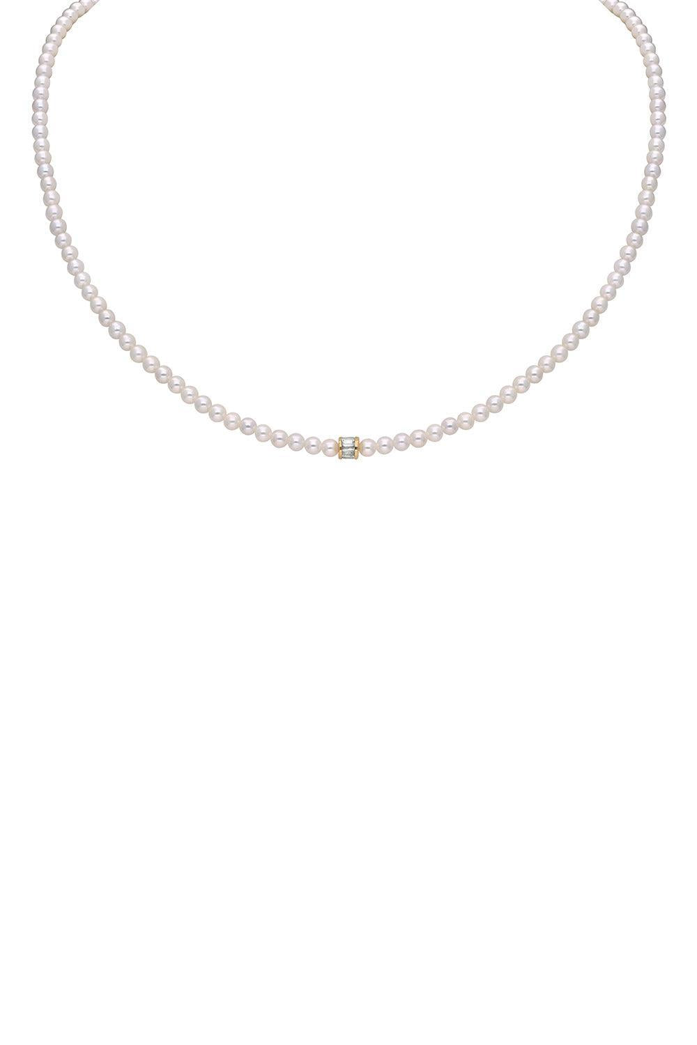 Diamond Pearl Kyoto Necklace-YELLOW GOLD-JEWELRYFINE JEWELNECKLACE O-MOKSH