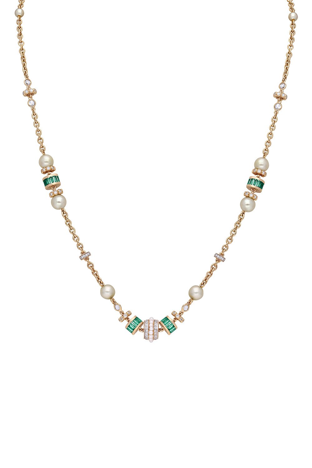 MOKSH-Emerald Paro Necklace-YELLOW GOLD