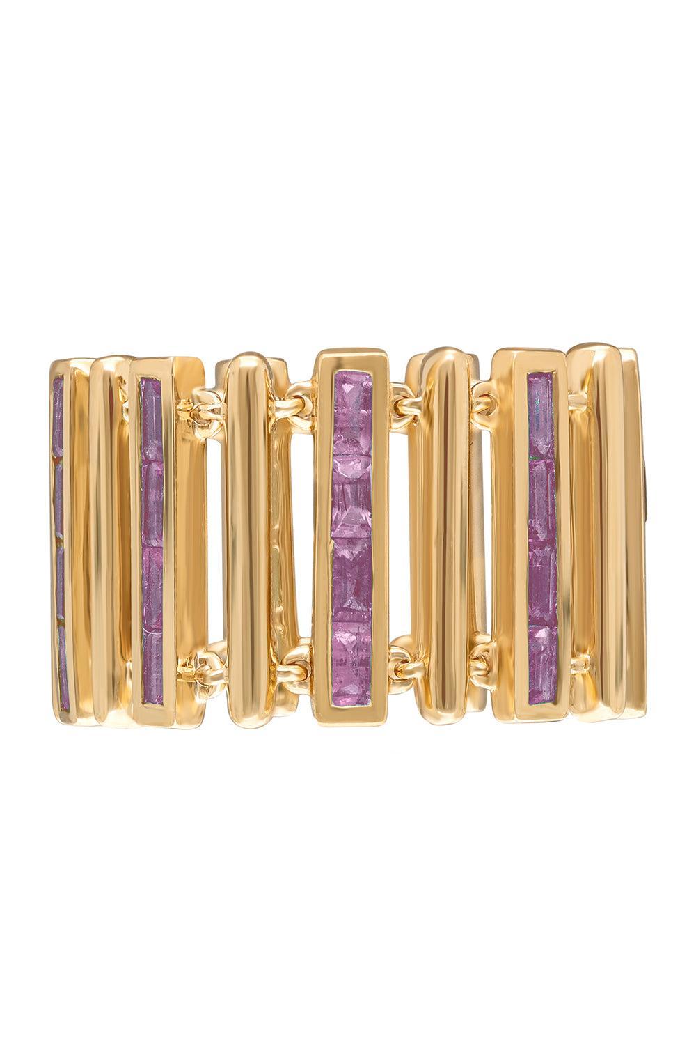 Pink Sapphire Paro Ring-YELLOW GOLD-8-JEWELRYFINE JEWELRING-MOKSH