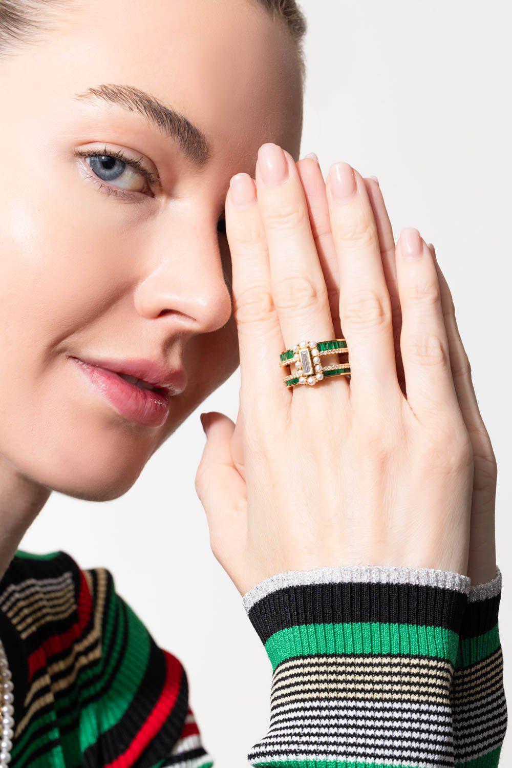 MOKSH-Emerald Kyto Ring-YELLOW GOLD