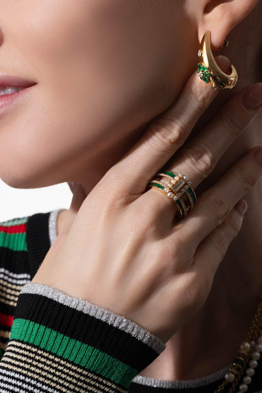 MOKSH-Emerald Kyto Ring-YELLOW GOLD