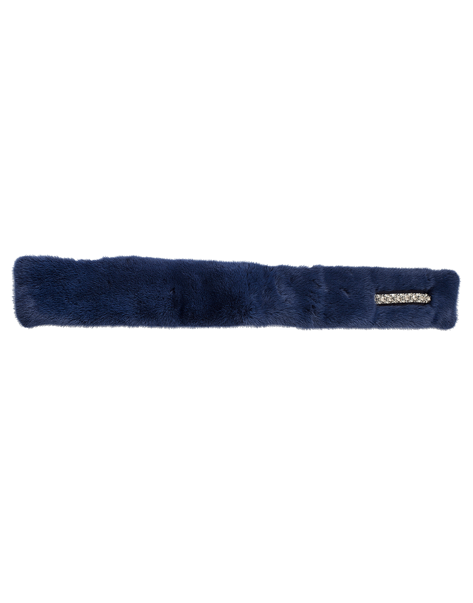 MONCLER-Mink Collar With Jewels-NAVY