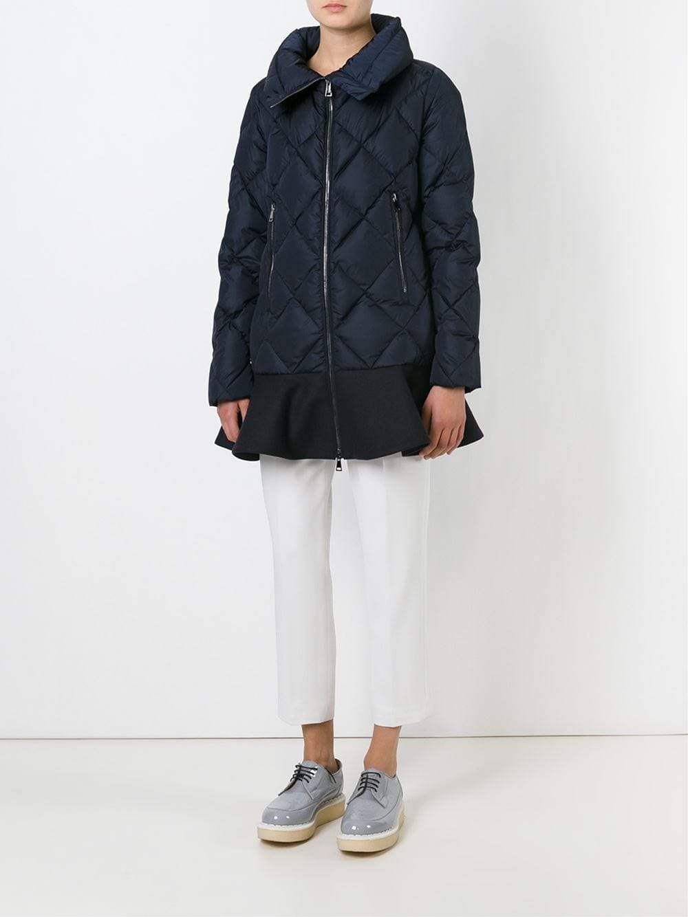 MONCLER-Wool Hem Puff Coat-