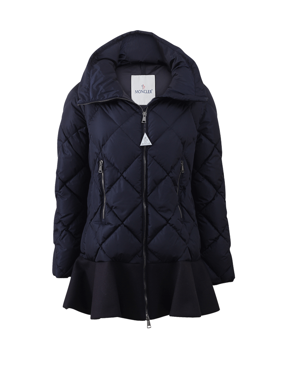 MONCLER-Wool Hem Puff Coat-