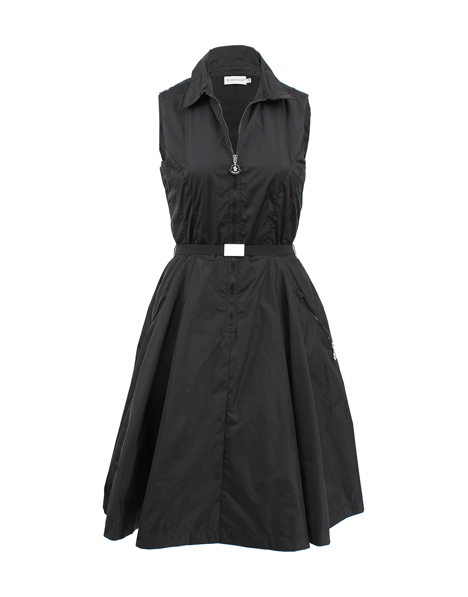 MONCLER-Zip Front Dress With Belt-