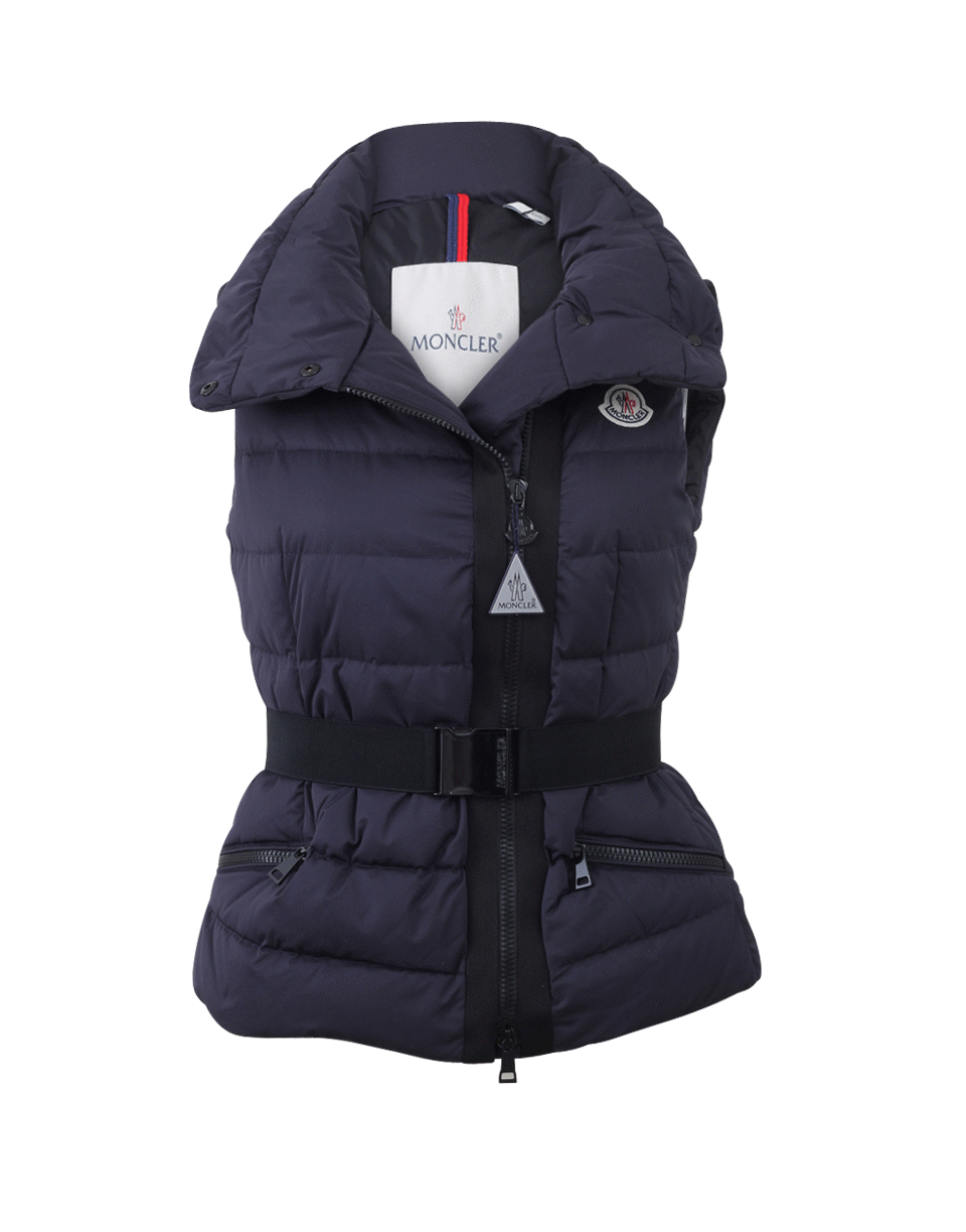 MONCLER-Asymmetrical Zip Vest-