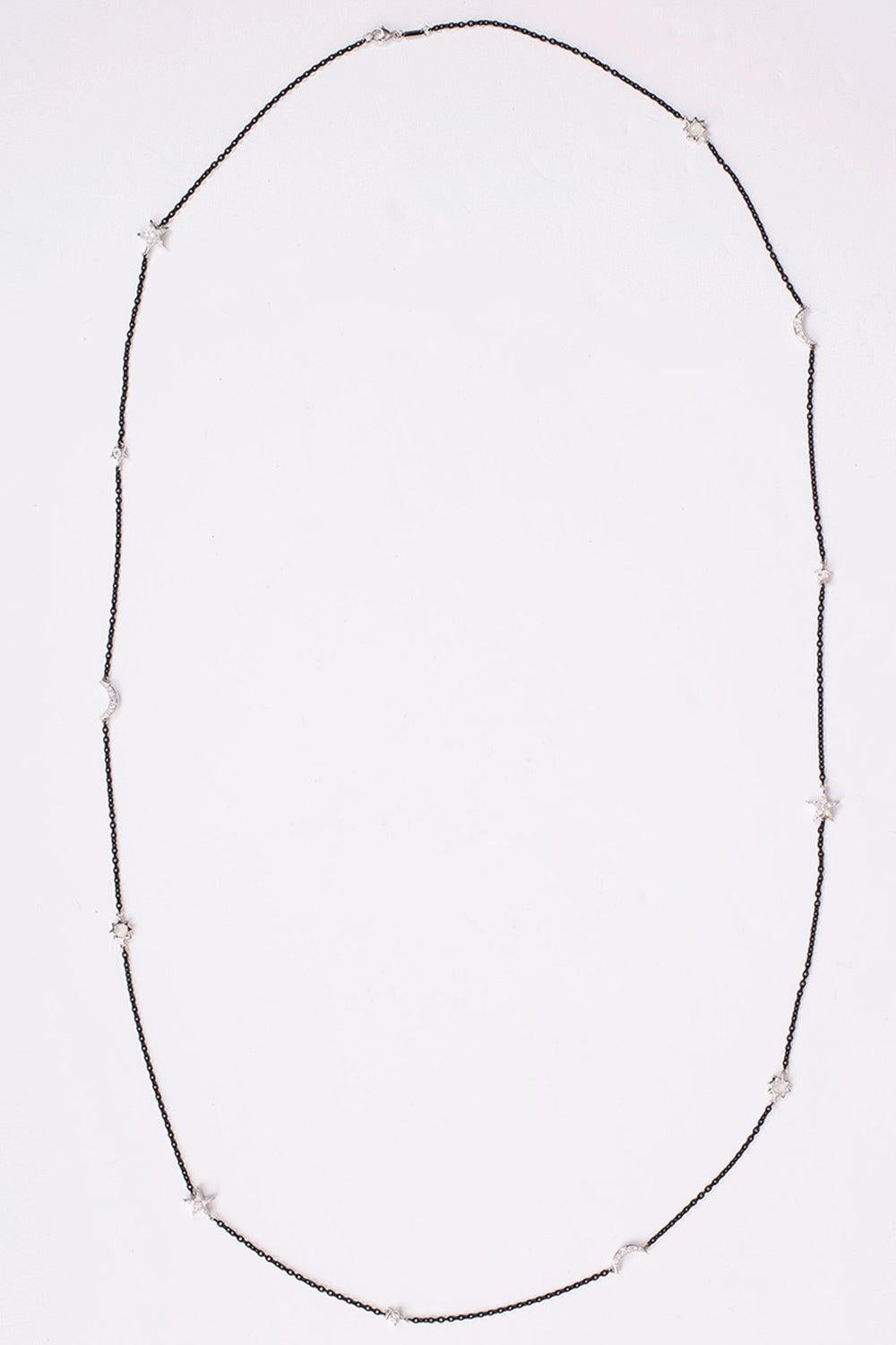 Moonstone Sun Moon Star Wrap Necklace-SILVER-JEWELRYFINE JEWELNECKLACE O-MONICA RICH KOSANN