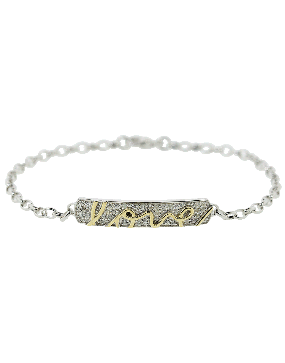 MONICA RICH KOSANN-White Sapphire Posey Love Bracelet-SILVER