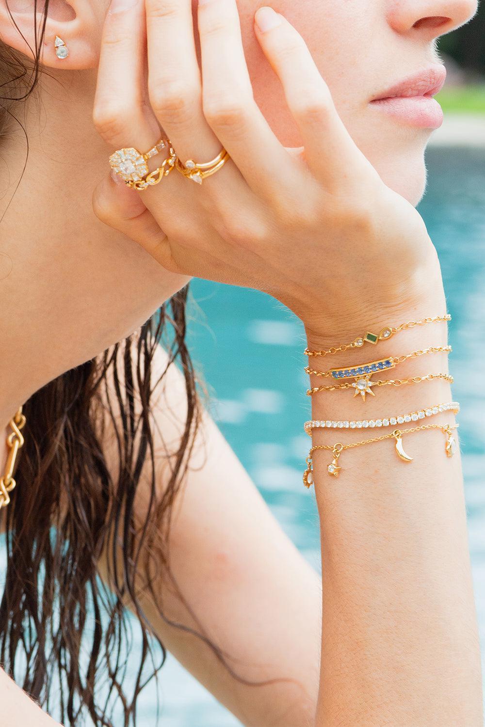Classic Diamond Tennis Bracelet-YELLOW GOLD-7-JEWELRYFINE JEWELBRACELET O-MONICA RICH KOSANN