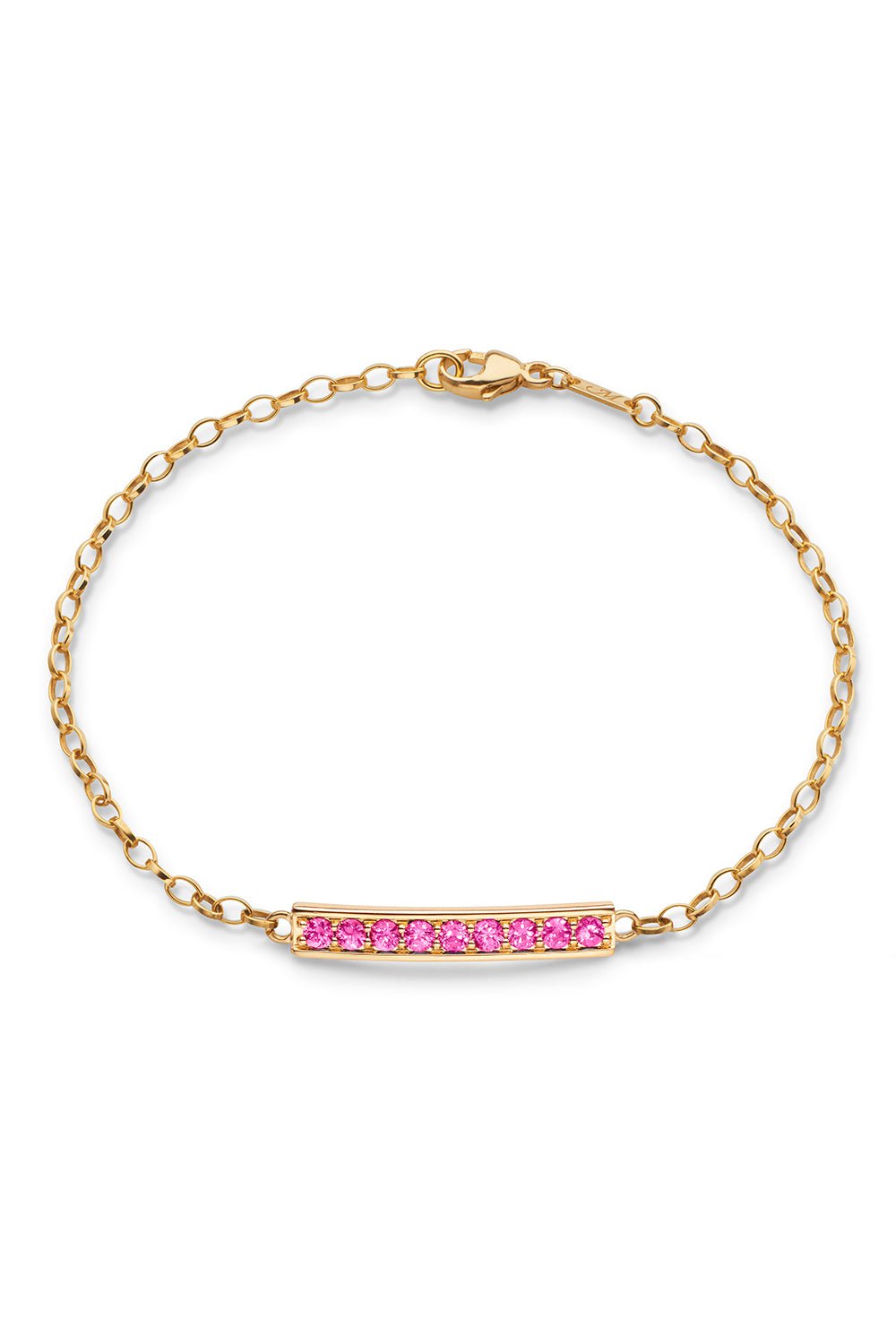 MONICA RICH KOSANN-Pink Sapphire Courage Bracelet-YELLOW GOLD