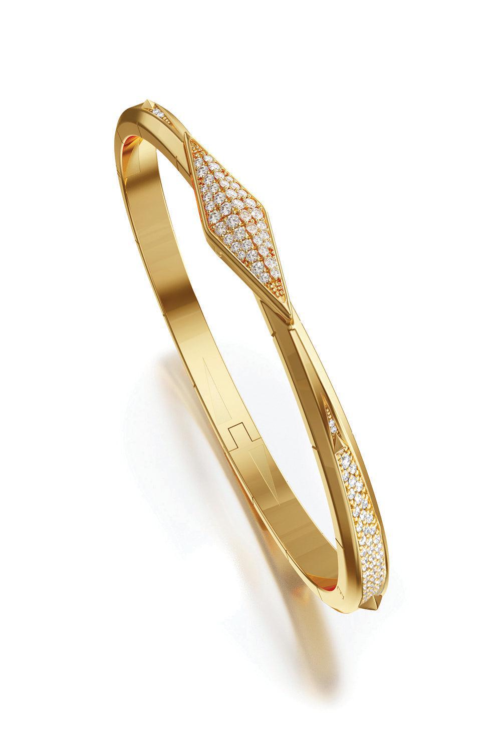 "Points North" Diamond Cuff Bracelet-YELLOW GOLD-JEWELRYFINE JEWELBRACELET O-MONICA RICH KOSANN
