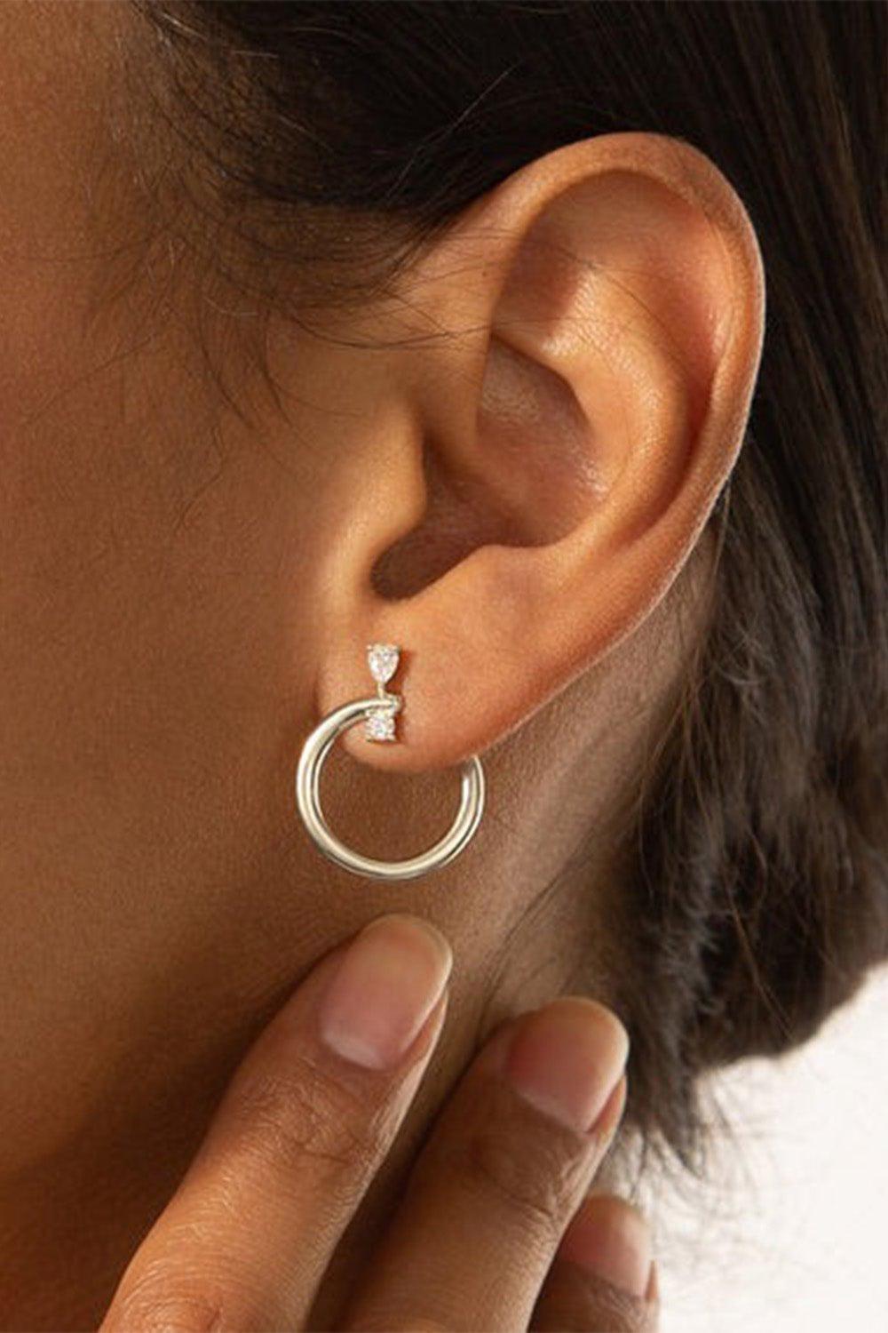 MONICA RICH KOSANN-Midi Galaxy Wrap Earrings - Silver-SILVER