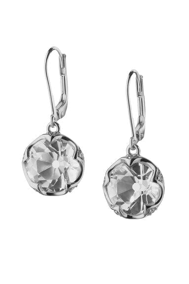 MONICA RICH KOSANN-Round Cut Rock Crystal Earrings-SILVER