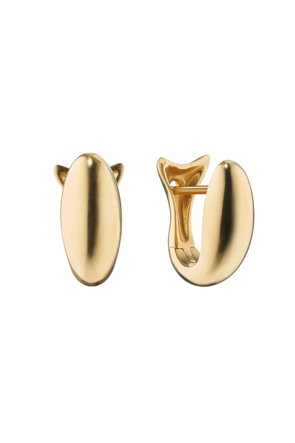 MONICA RICH KOSANN-SMALL PERSEVERANCE HUGGIE EARRINGS-YELLOW GOLD