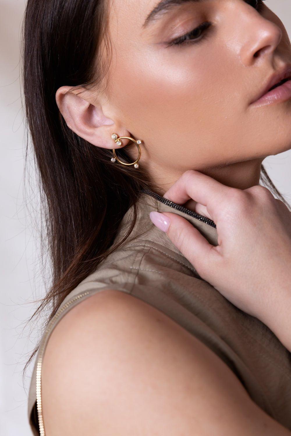 MONICA RICH KOSANN-Special Edition Large Galaxy Hoop Earrings-YELLOW GOLD