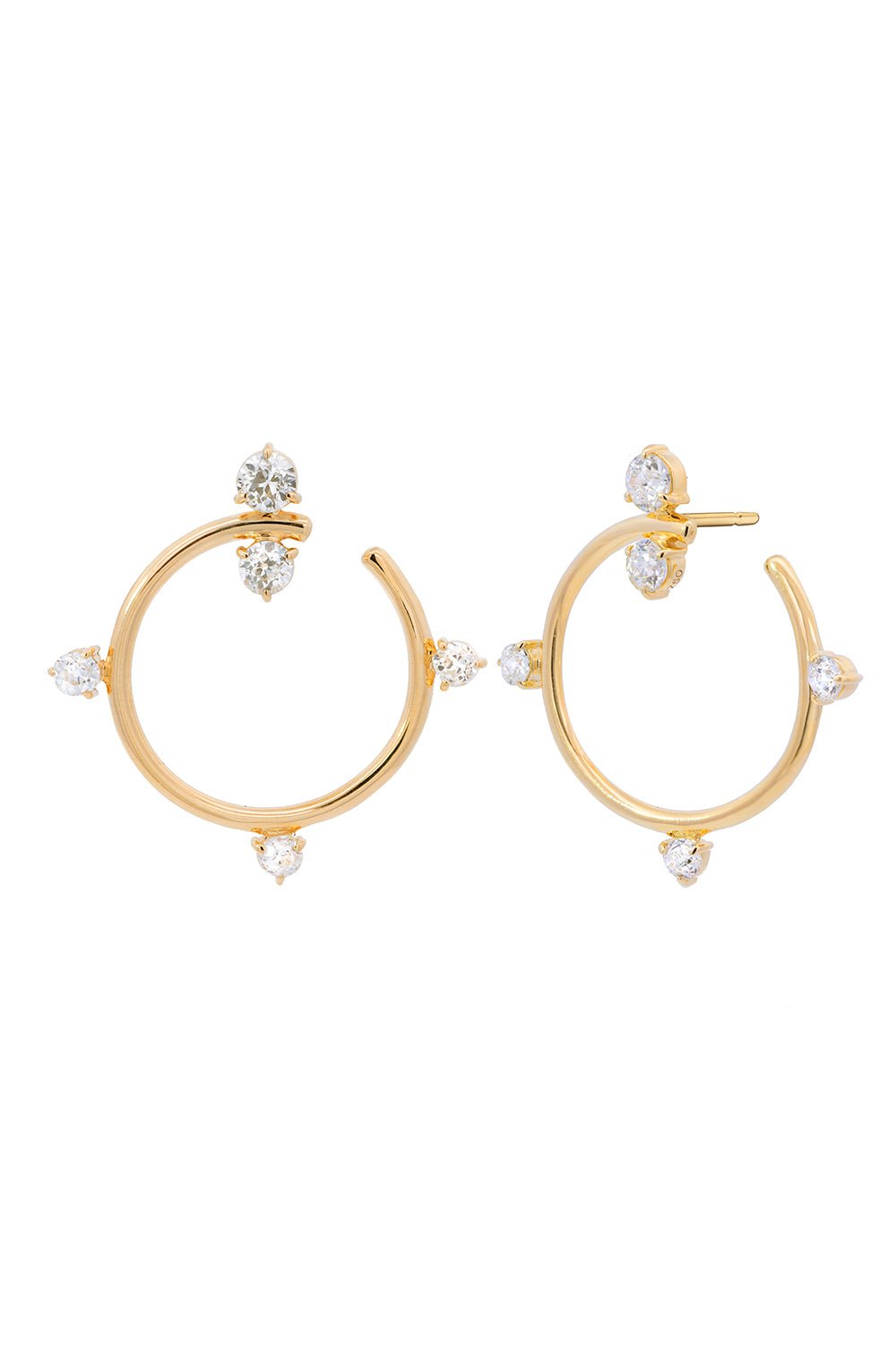 MONICA RICH KOSANN-Special Edition Large Galaxy Hoop Earrings-YELLOW GOLD