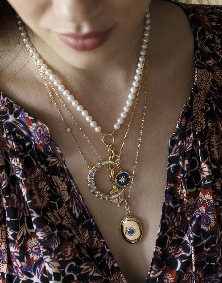 MONICA RICH KOSANN-Freshwater Pearl Charm Enhancer Chain-