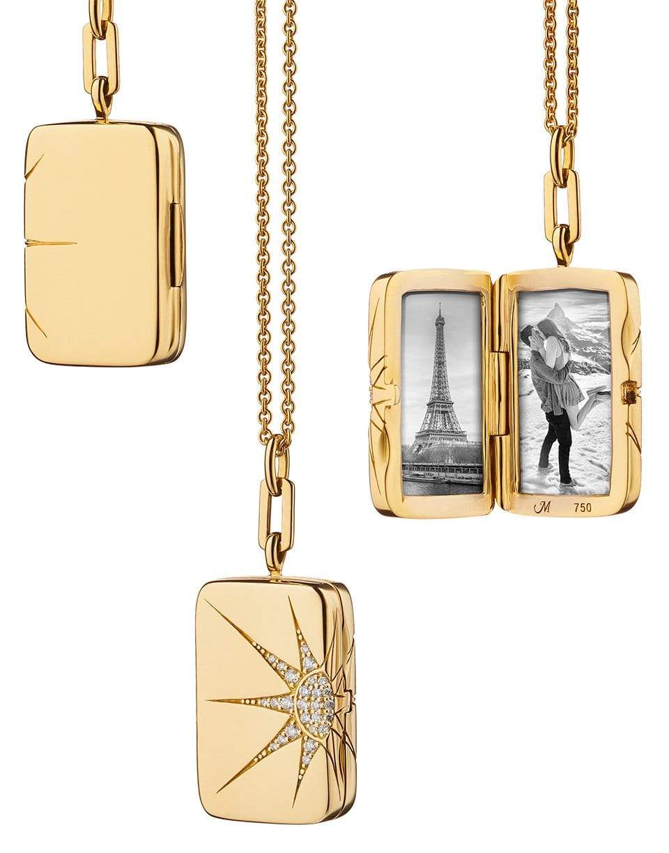 MONICA RICH KOSANN-Rectangular Locket with Diamonds-