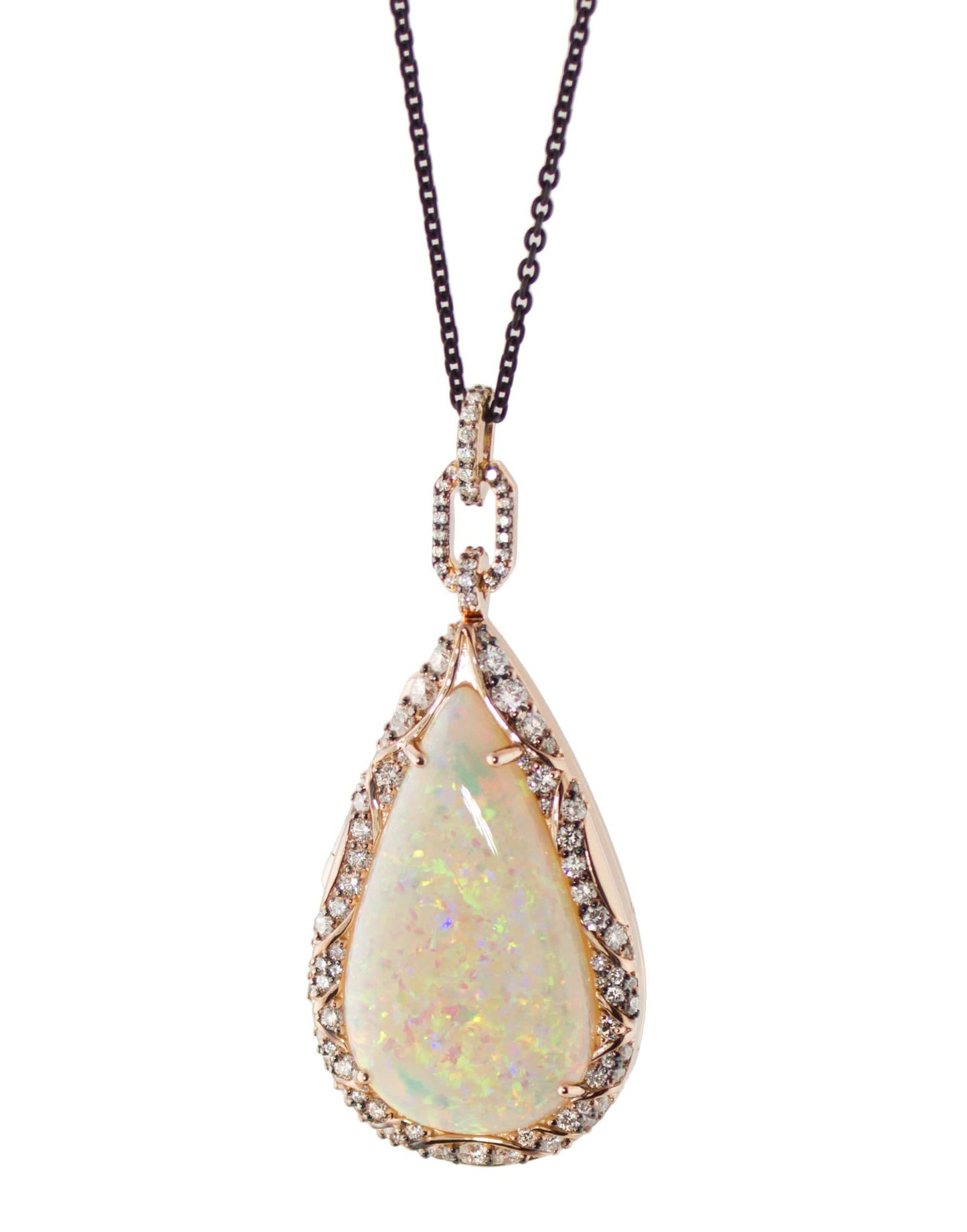 MONICA RICH KOSANN-Crystal Opal Locket-ROSE GOLD