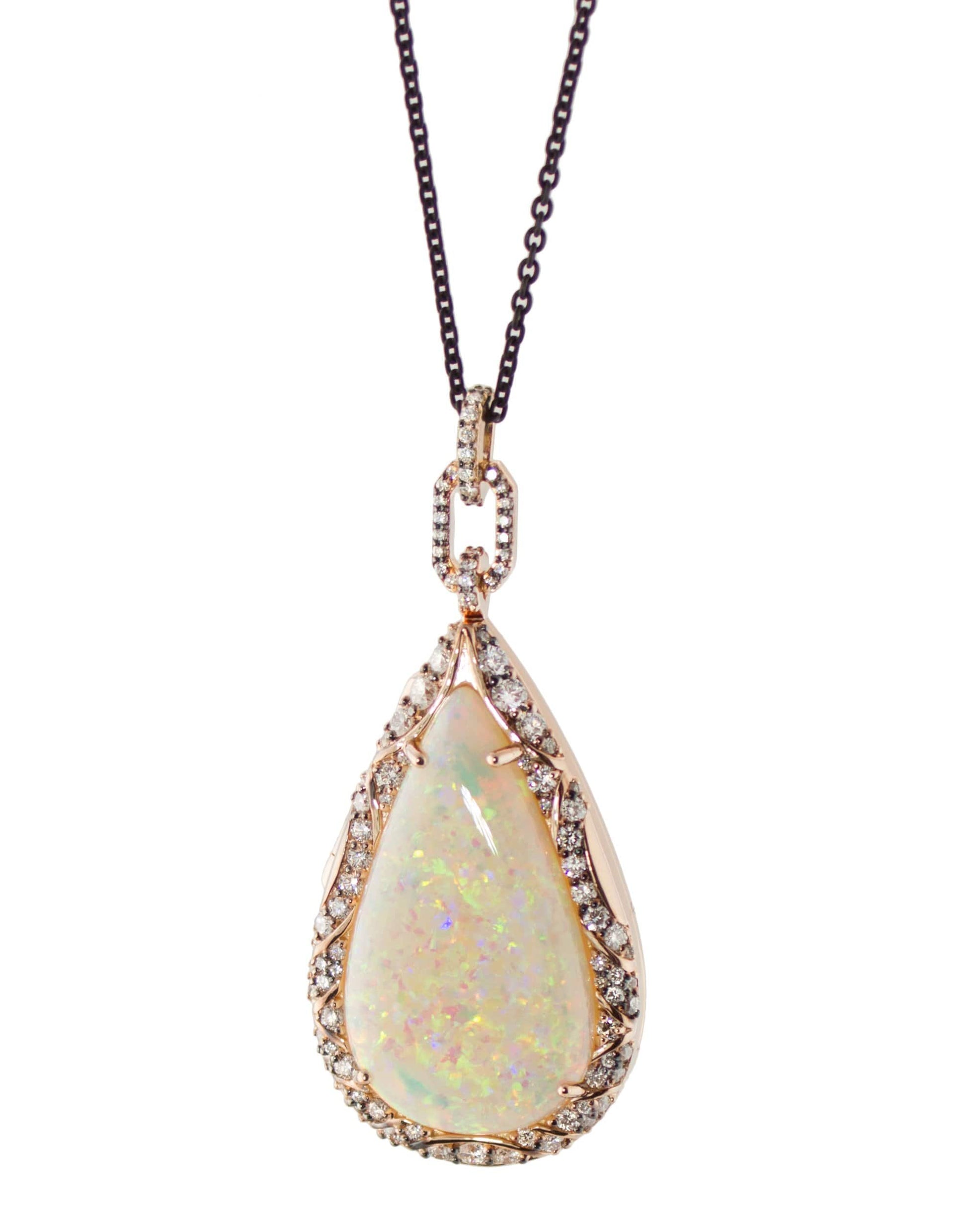 MONICA RICH KOSANN-Crystal Opal Locket-ROSE GOLD