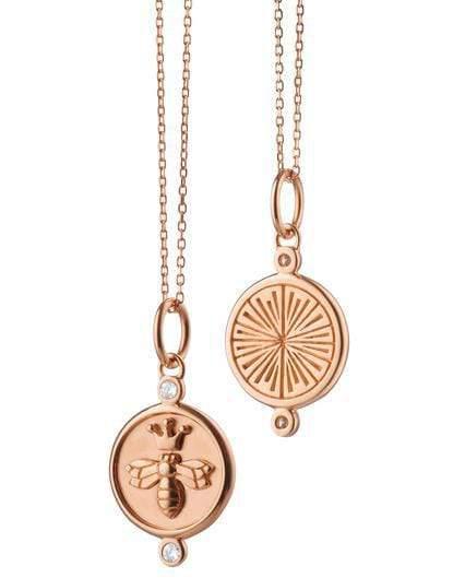 MONICA RICH KOSANN-Diamond Queen Bee Necklace-ROSE GOLD