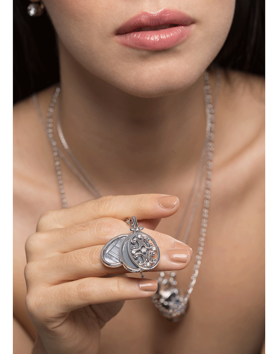 MONICA RICH KOSANN-Gate Locket Necklace-SILVER