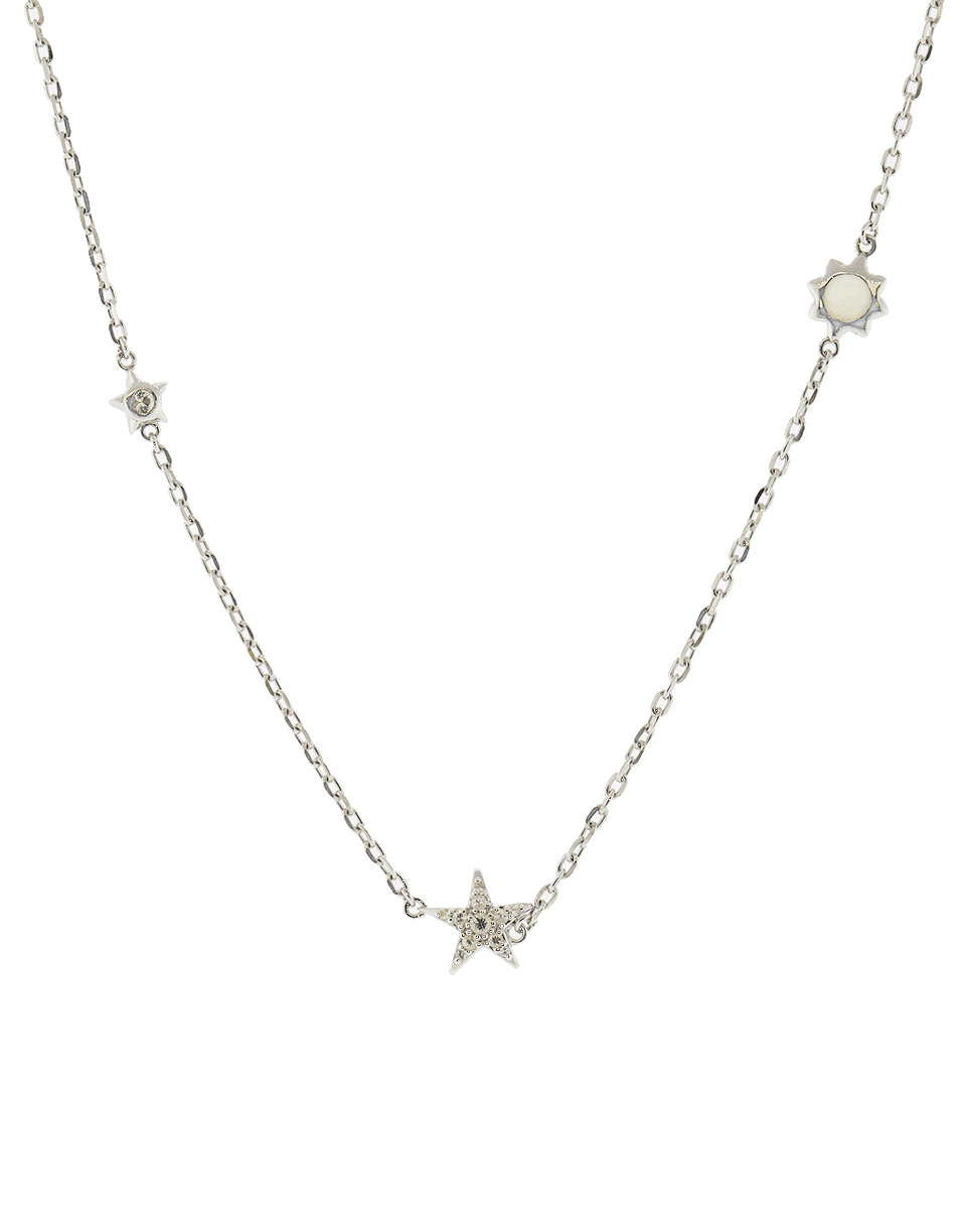MONICA RICH KOSANN-Moonstone Sun Moon Star Wrap Necklace-SILVER