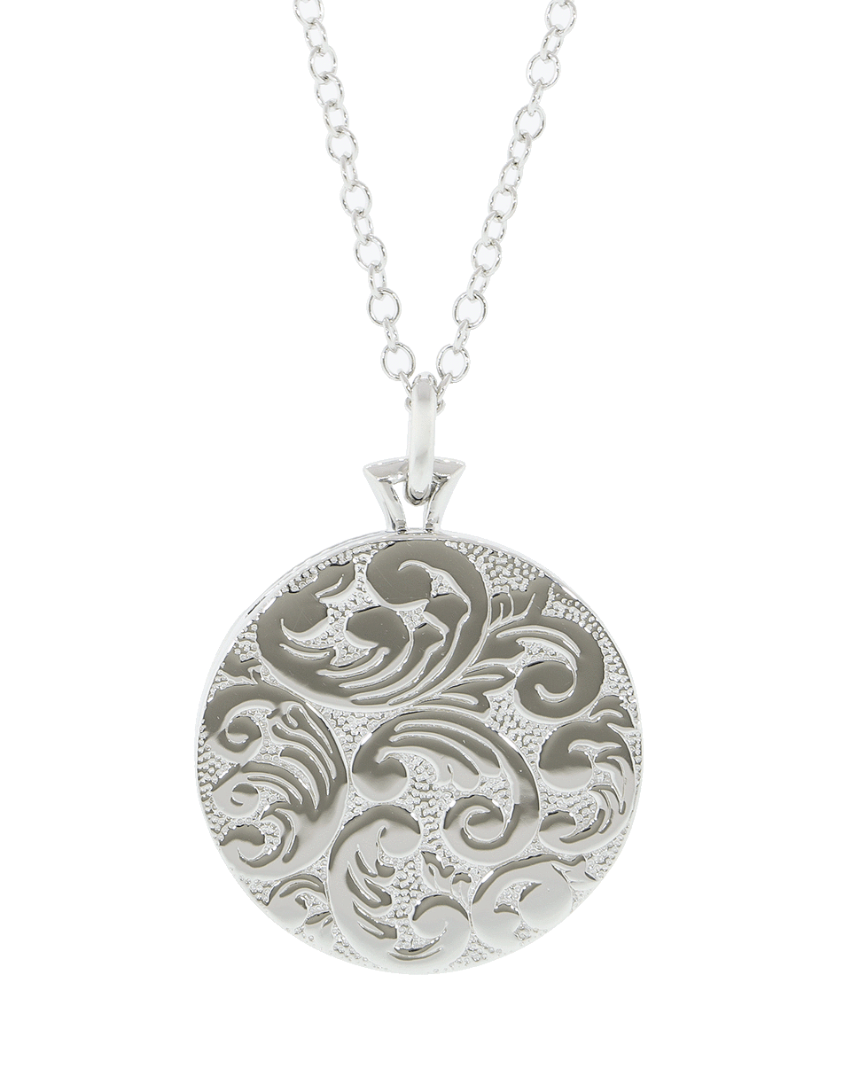 MONICA RICH KOSANN-Round Locket with Diamond Center-SILVER