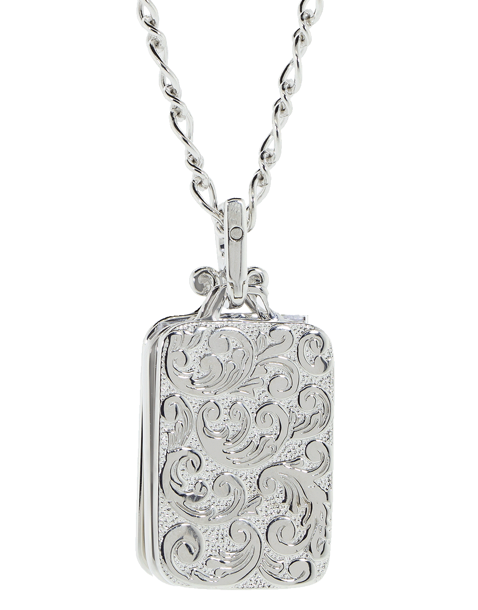 MONICA RICH KOSANN-Silver Gate Frame Necklace-SILVER