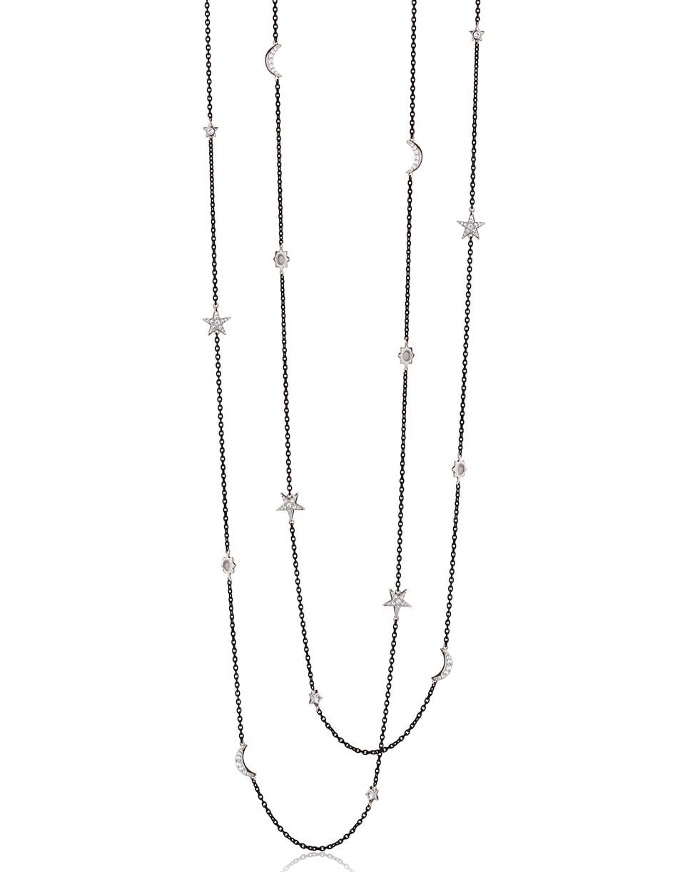 MONICA RICH KOSANN-Sun Moon and Star Wrap Necklace-SILVER