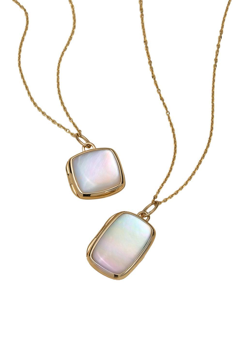 Pearl Double Sided Slim Britt Locket Necklace-YELLOW GOLD-17-JEWELRYFINE JEWELNECKLACE O-MONICA RICH KOSANN