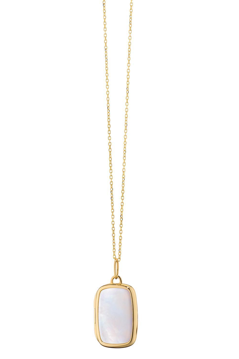 Pearl Double Sided Slim Britt Locket Necklace-YELLOW GOLD-17-JEWELRYFINE JEWELNECKLACE O-MONICA RICH KOSANN
