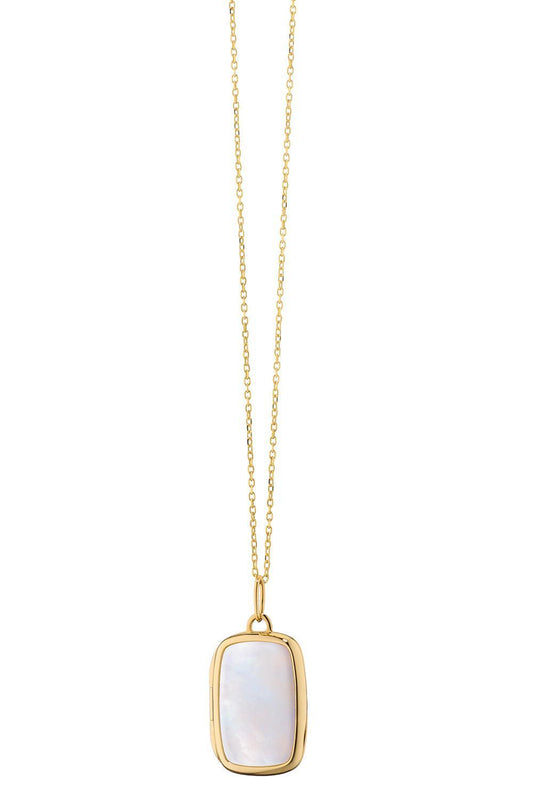 Pearl Double Sided Slim Britt Locket Necklace-YELLOW GOLD-17-JEWELRYFINE JEWELNECKLACE O-MONICA RICH KOSANN