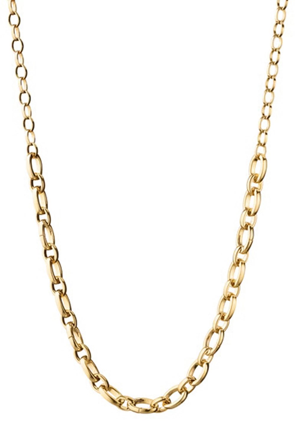 MONICA RICH KOSANN-Audrey Link Charm Necklace-YELLOW GOLD