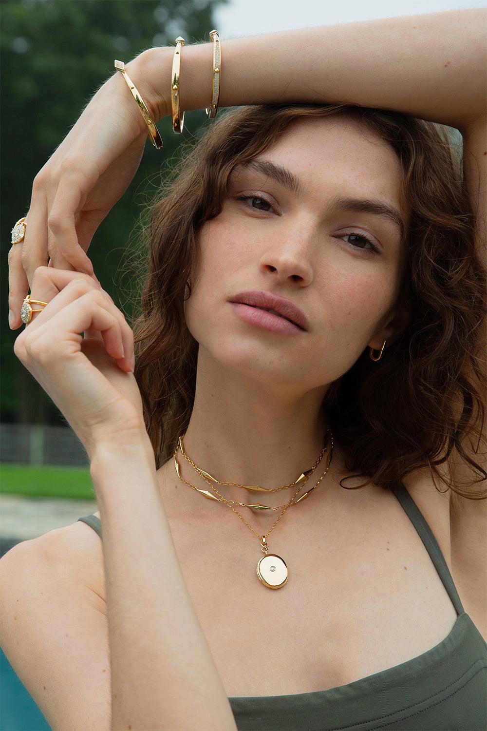 "Points North" Necklace-YELLOW GOLD-18-JEWELRYFINE JEWELNECKLACE O-MONICA RICH KOSANN