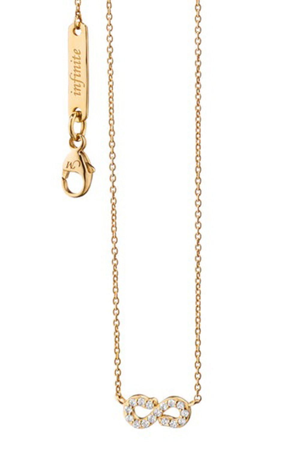 MONICA RICH KOSANN-Inifnity Charm Necklace-YELLOW GOLD