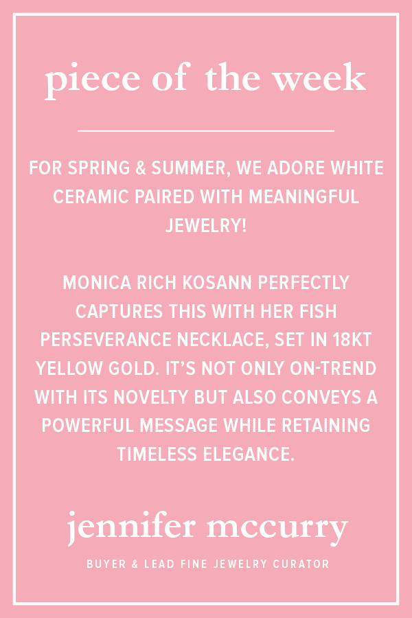 MONICA RICH KOSANN-FISH "PERSEVERANCE" NECKLACE-