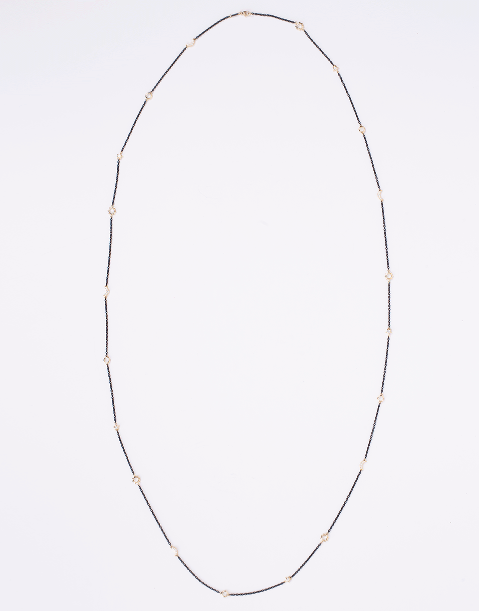 MONICA RICH KOSANN-Black Steel Wrap Chain-YELLOW GOLD