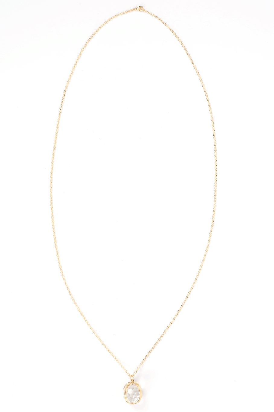 MONICA RICH KOSANN-Carpe Diem Rock Crystal Necklace-YELLOW GOLD