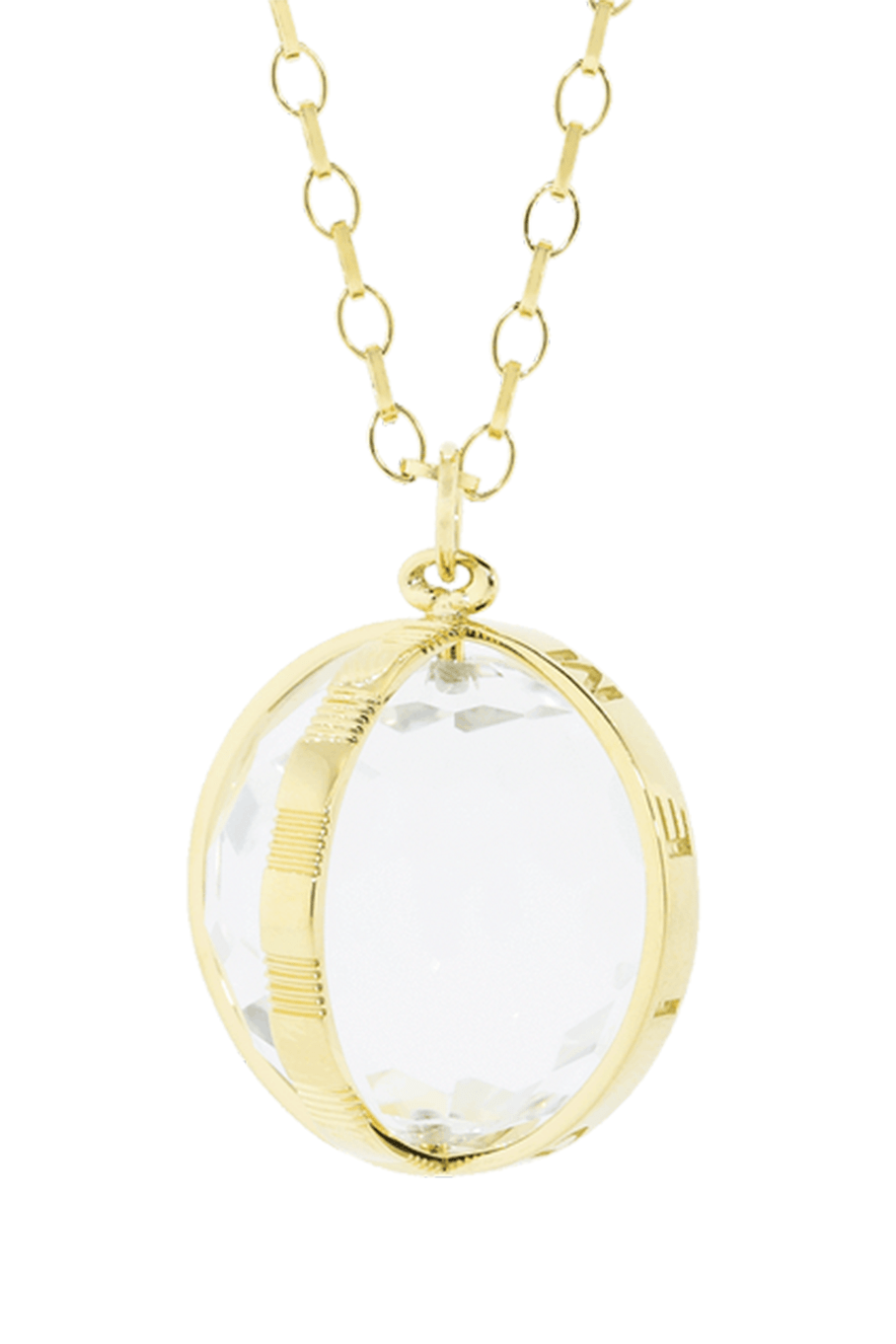 MONICA RICH KOSANN-Carpe Diem Rock Crystal Necklace-YELLOW GOLD