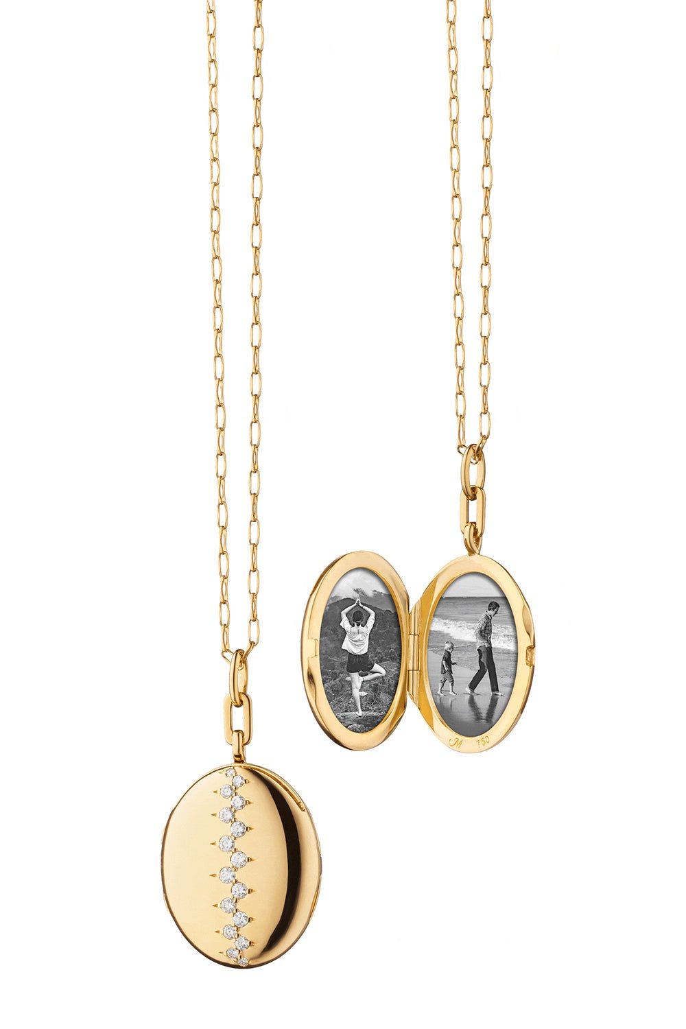 MONICA RICH KOSANN-Catherine Staggered Diamond Locket-YELLOW GOLD