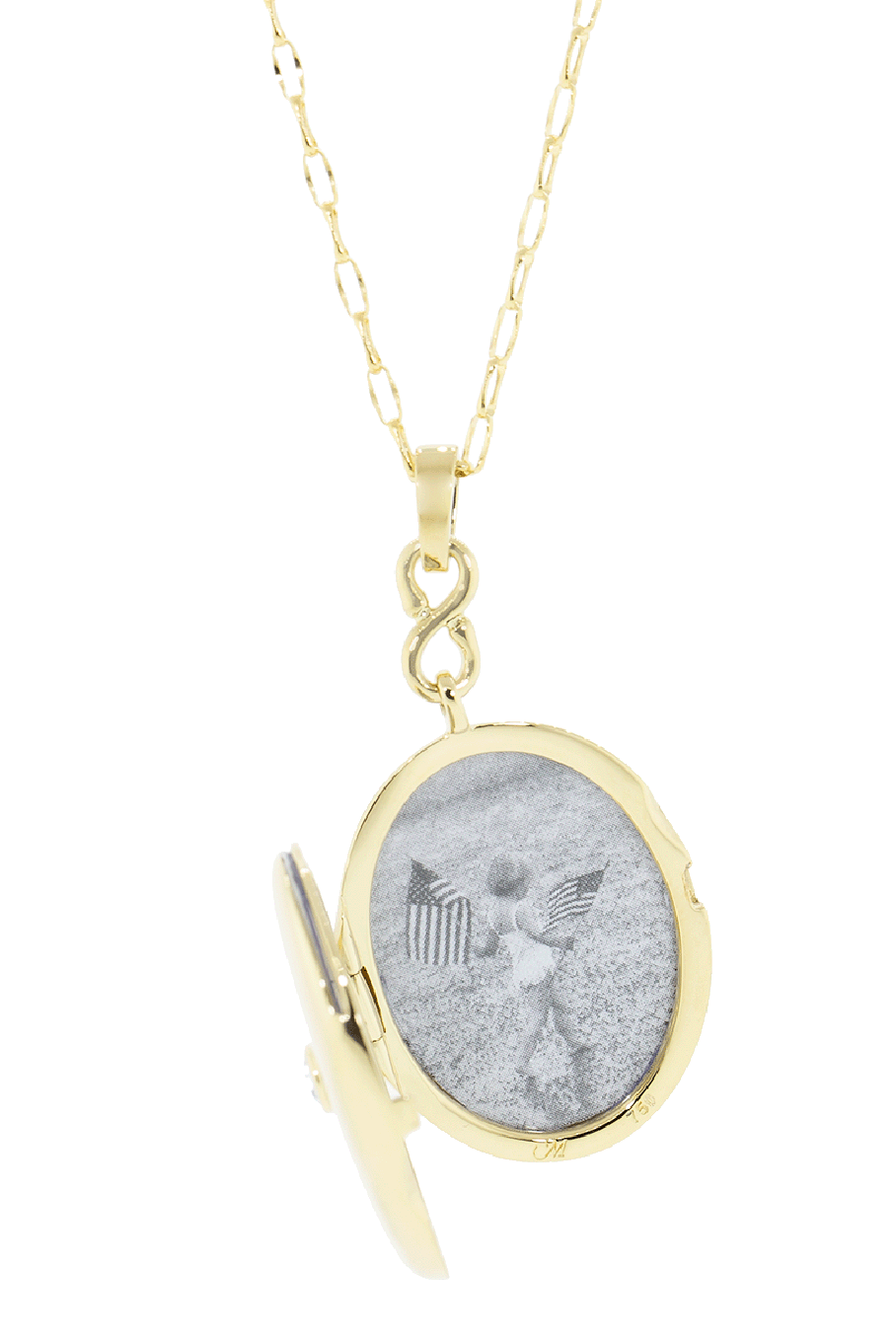 MONICA RICH KOSANN-Center Rose Cut Diamond Locket Necklace-YELLOW GOLD