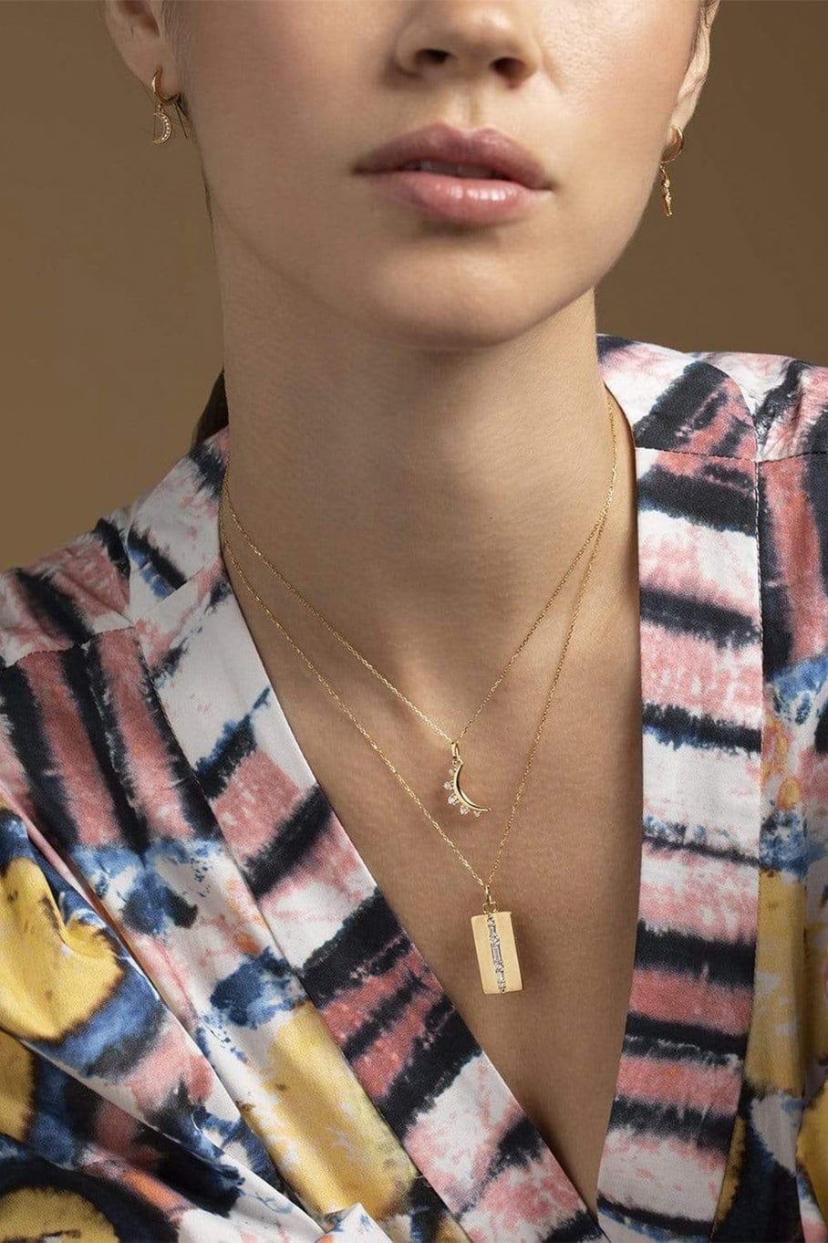 MONICA RICH KOSANN-Diamond Moon Necklace-YELLOW GOLD