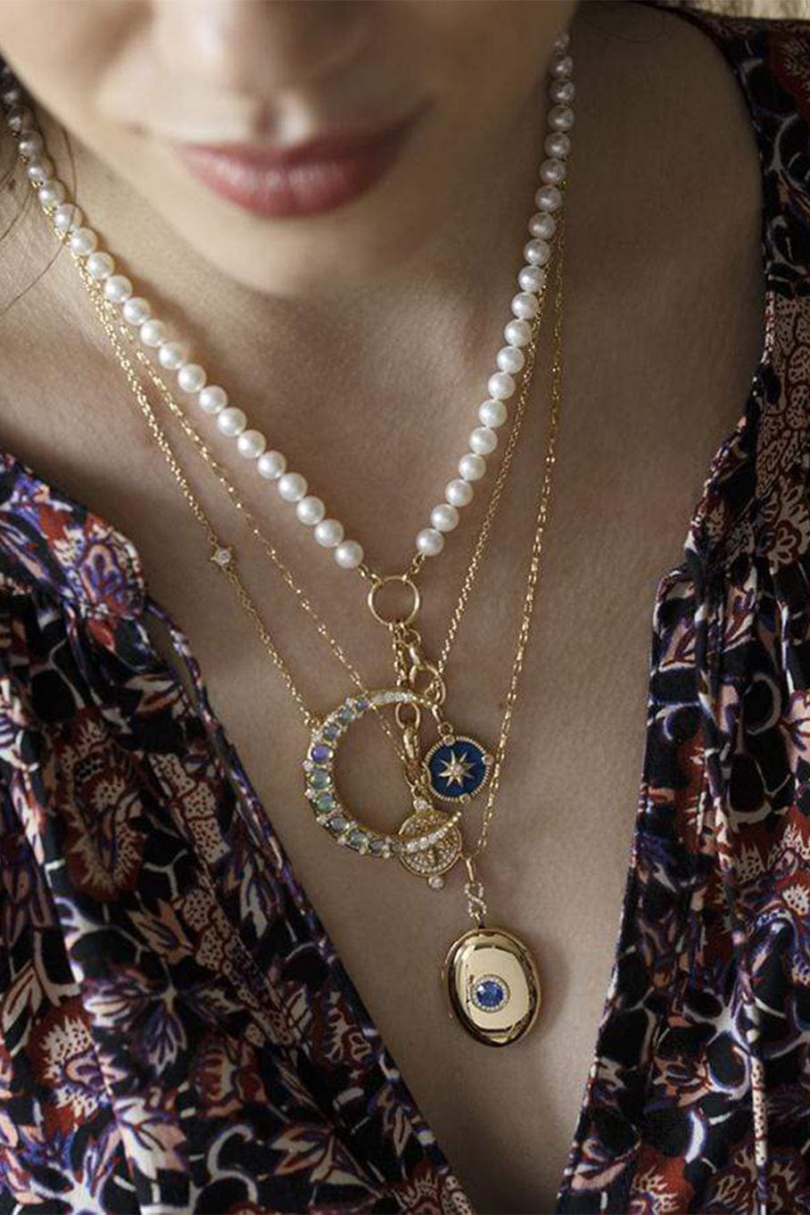 MONICA RICH KOSANN-Pearl Charm Enhancer-YELLOW GOLD