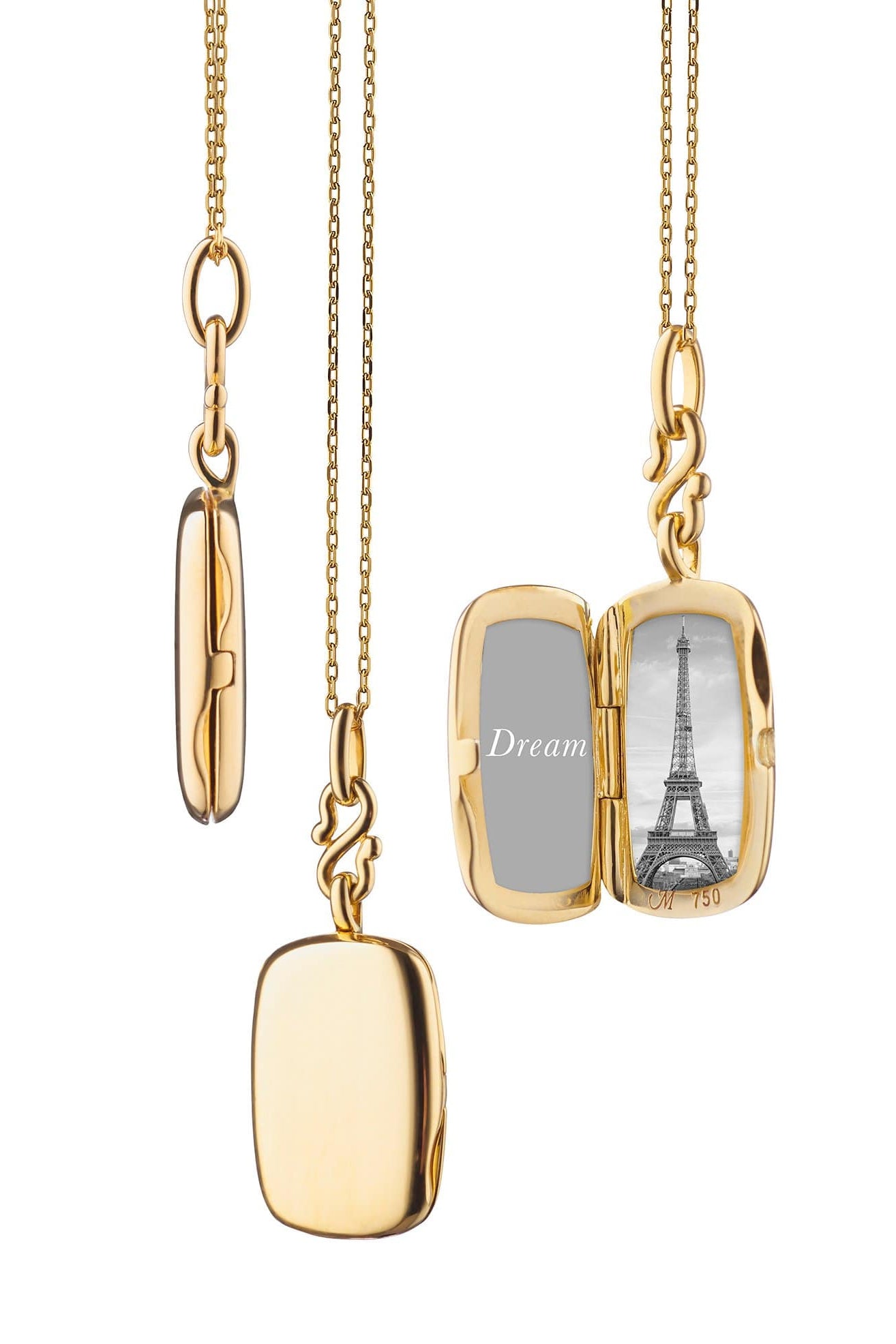 MONICA RICH KOSANN-Slim Britt Rectangle Locket-YELLOW GOLD