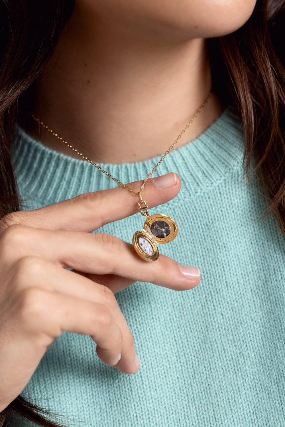 MONICA RICH KOSANN-Special Edition Vintage Diamond Locket-YELLOW GOLD