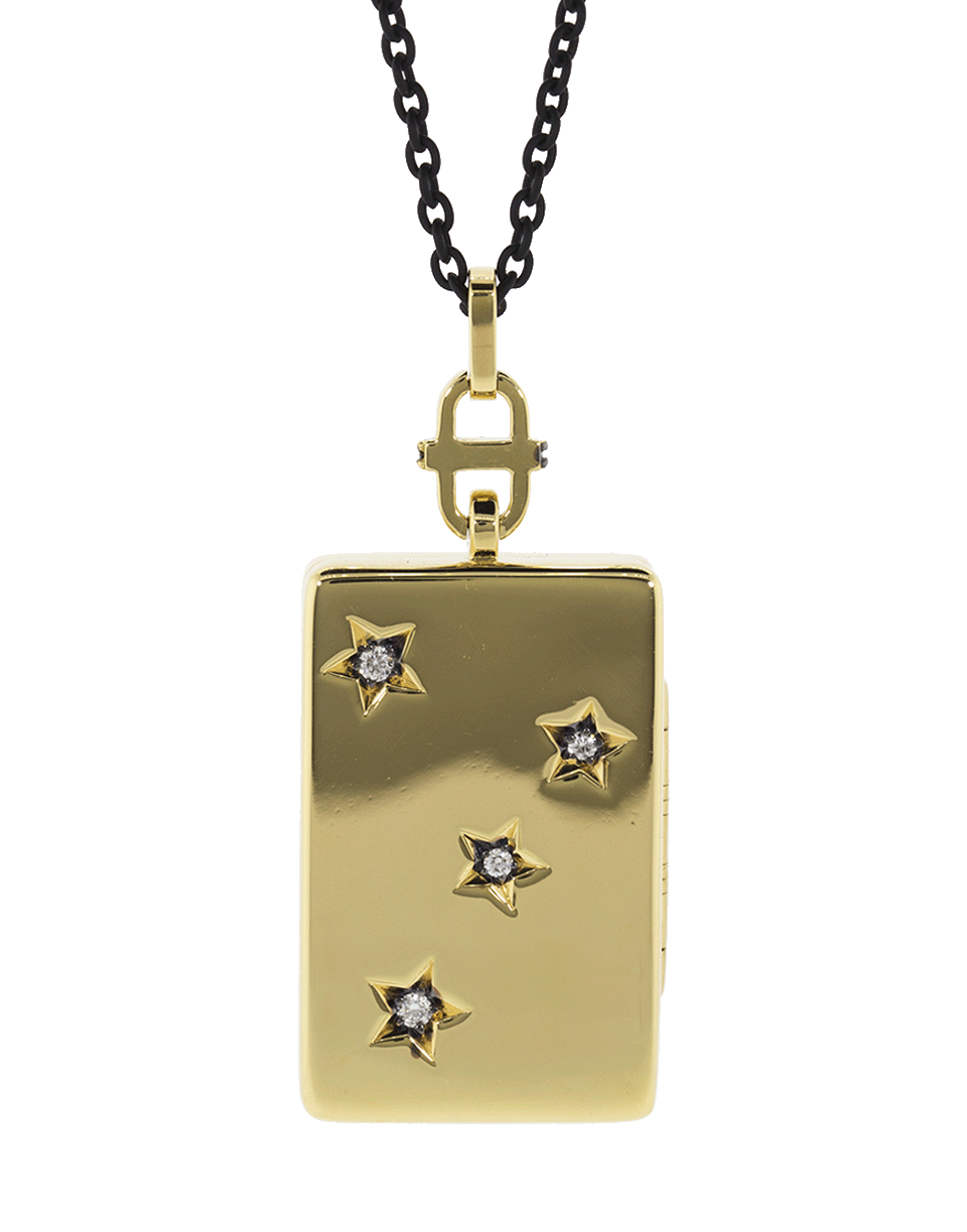 MONICA RICH KOSANN-Sun Moon And Stars Diamond Locket Necklace-YELLOW GOLD