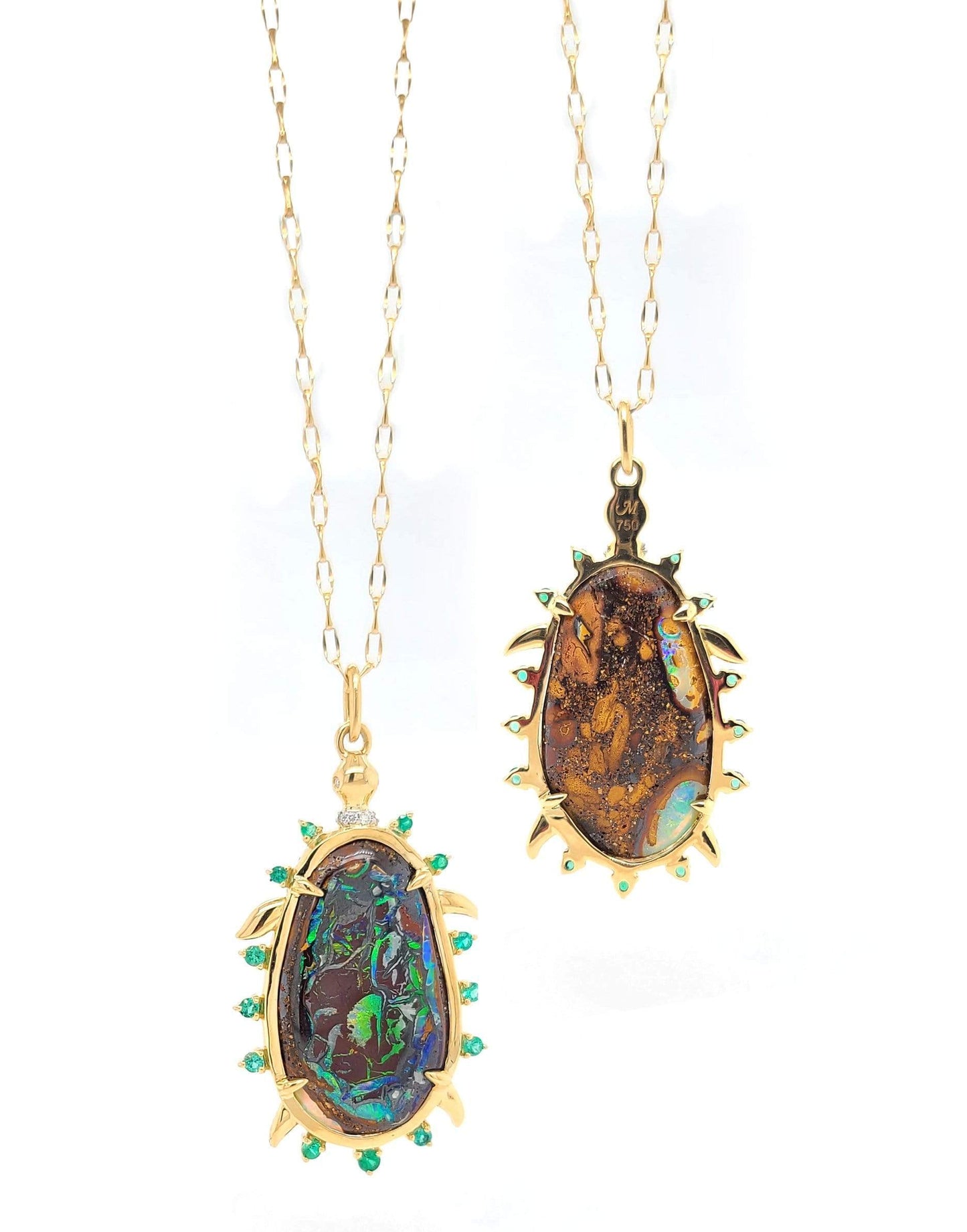 MONICA RICH KOSANN-Yowah Opal Turtle Brooch-YELLOW GOLD