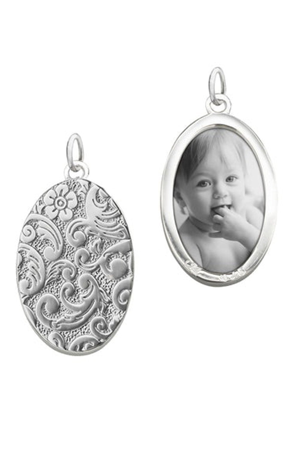 MONICA RICH KOSANN-Floral Pattern Charm-SILVER